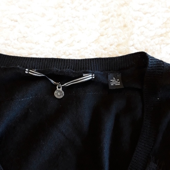 Anthropologie Knitted & Knotted Black Cardigan - Picture 4 of 6